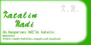 katalin madi business card